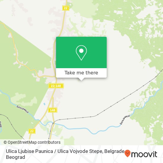 Ulica Ljubise Paunica / Ulica Vojvode Stepe map