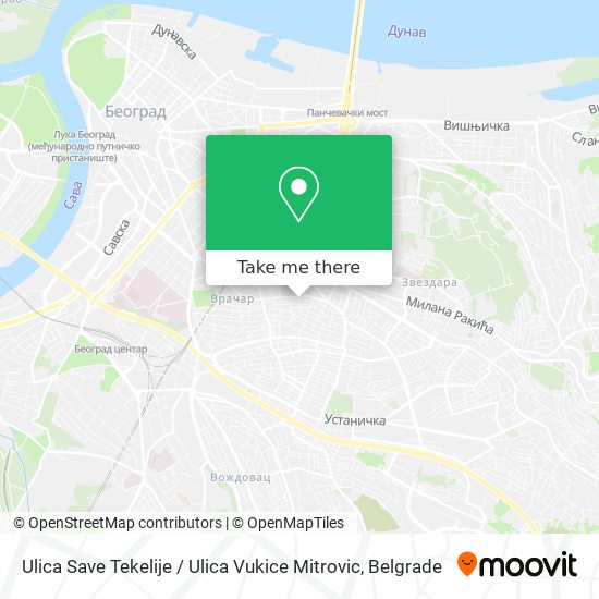 Ulica Save Tekelije / Ulica Vukice Mitrovic map