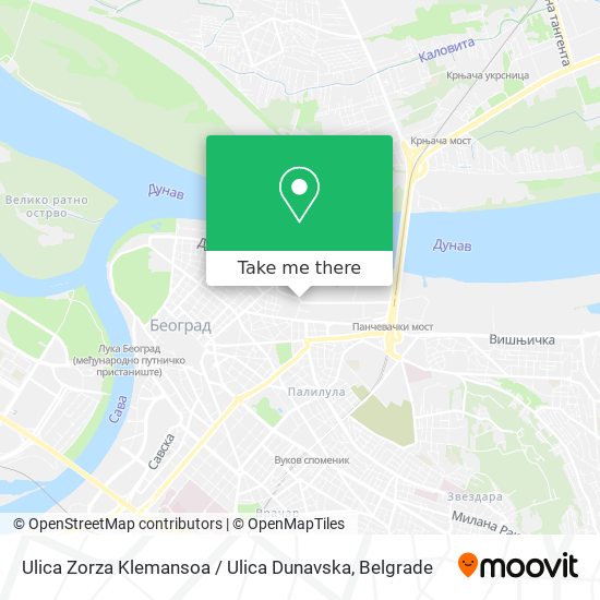 Ulica Zorza Klemansoa / Ulica Dunavska map