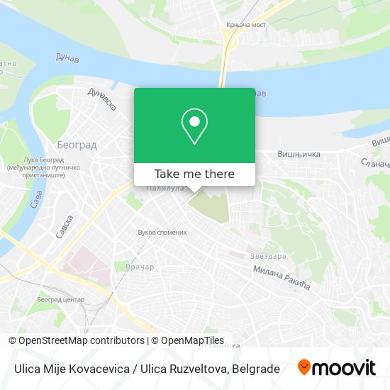 Ulica Mije Kovacevica / Ulica Ruzveltova map