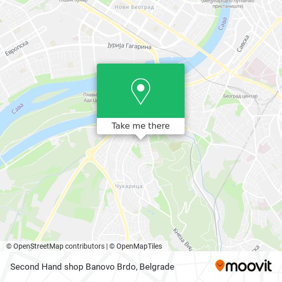 Second Hand shop Banovo Brdo map