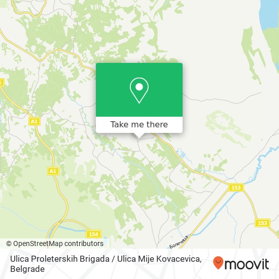 Ulica Proleterskih Brigada / Ulica Mije Kovacevica map