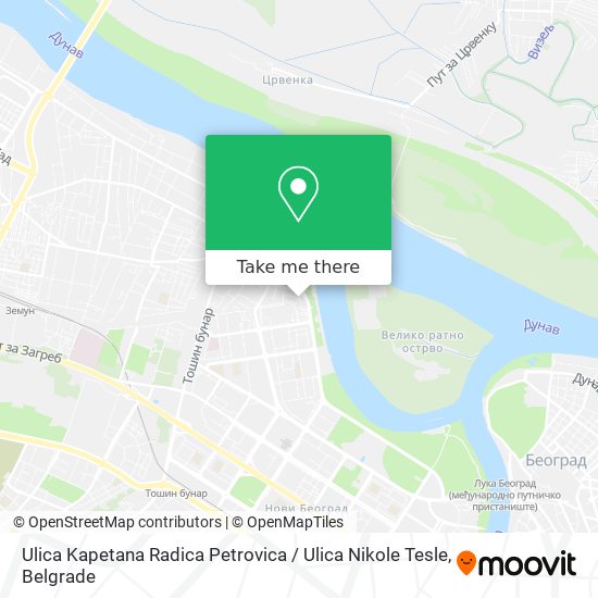 Ulica Kapetana Radica Petrovica / Ulica Nikole Tesle map