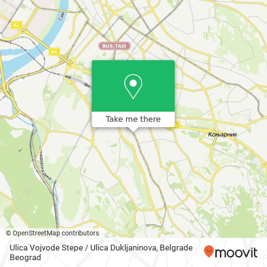 Ulica Vojvode Stepe / Ulica Dukljaninova map