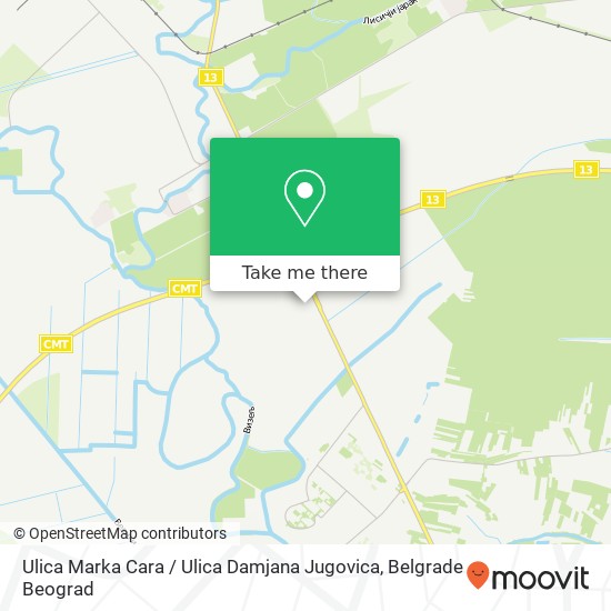 Ulica Marka Cara / Ulica Damjana Jugovica map