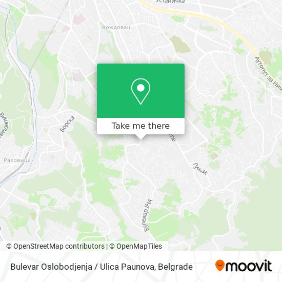 Bulevar Oslobodjenja / Ulica Paunova map