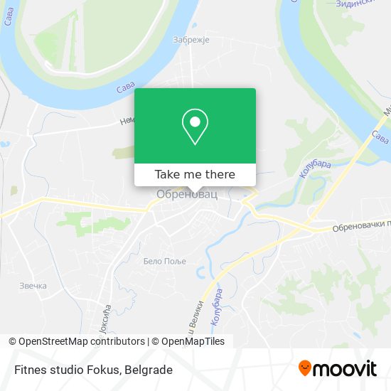 Fitnes studio Fokus map