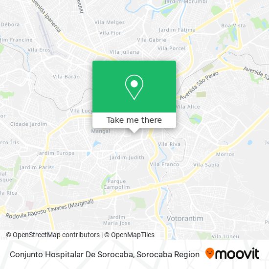 Mapa Conjunto Hospitalar De Sorocaba