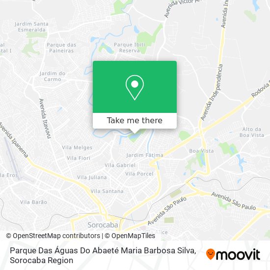 Parque Das Águas Do Abaeté Maria Barbosa Silva map
