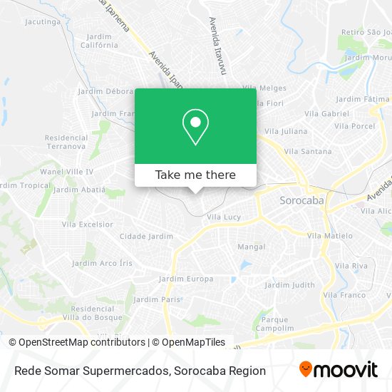 Rede Somar Supermercados map