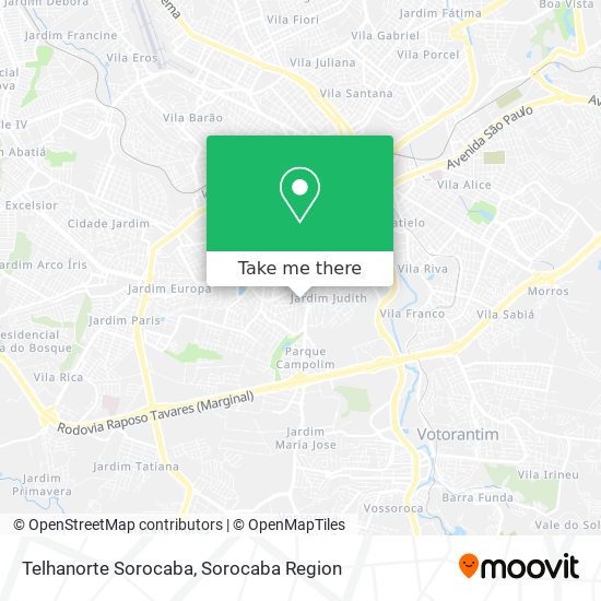 Telhanorte Sorocaba map