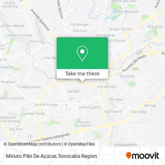 Minuto Pão De Açúcar map