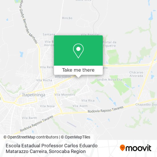 Escola Estadual Professor Carlos Eduardo Matarazzo Carreira map