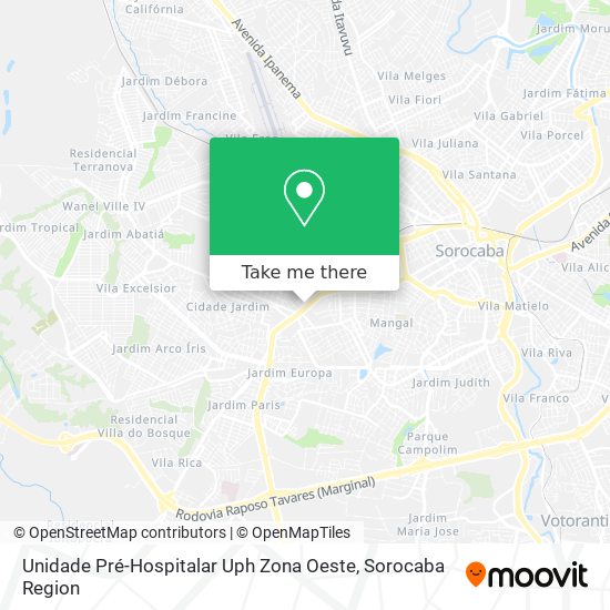 Unidade Pré-Hospitalar Uph Zona Oeste map