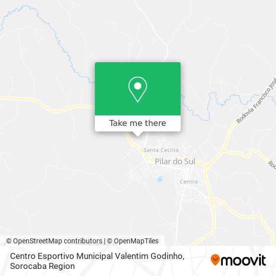 Centro Esportivo Municipal Valentim Godinho map