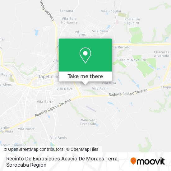 Recinto De Exposições Acácio De Moraes Terra map