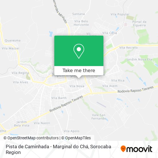 Mapa Pista de Caminhada - Marginal do Chá