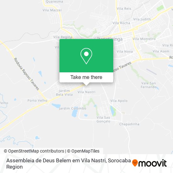 Assembleia de Deus Belem em Vila Nastri map