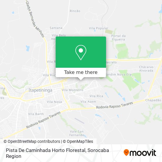 Pista De Caminhada Horto Florestal map