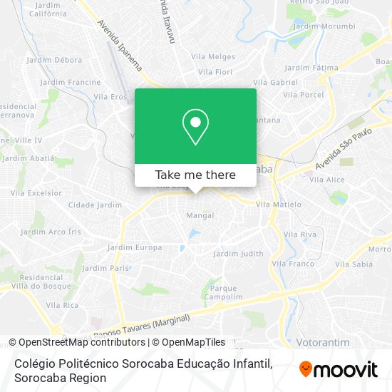 Mapa Colégio Politécnico Sorocaba Educação Infantil