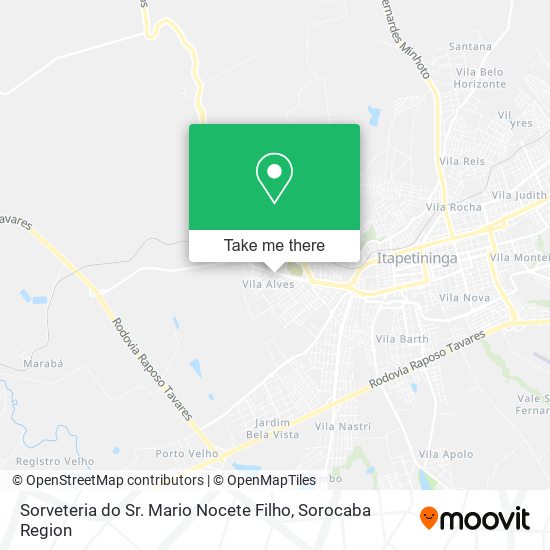 Sorveteria do Sr. Mario Nocete Filho map