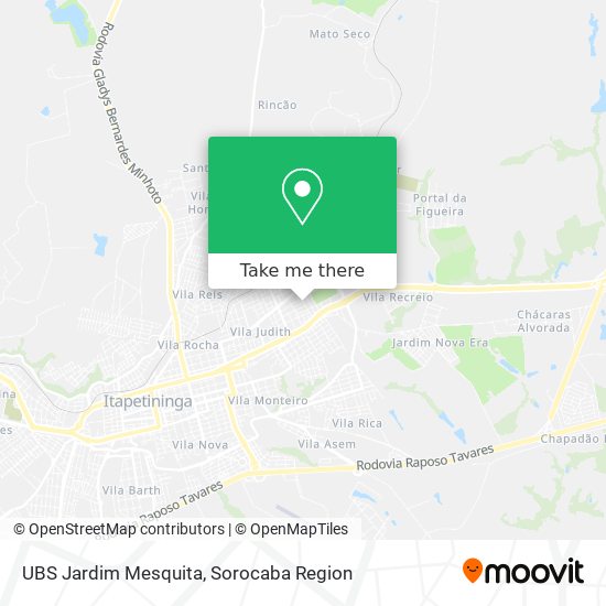 Mapa UBS Jardim Mesquita