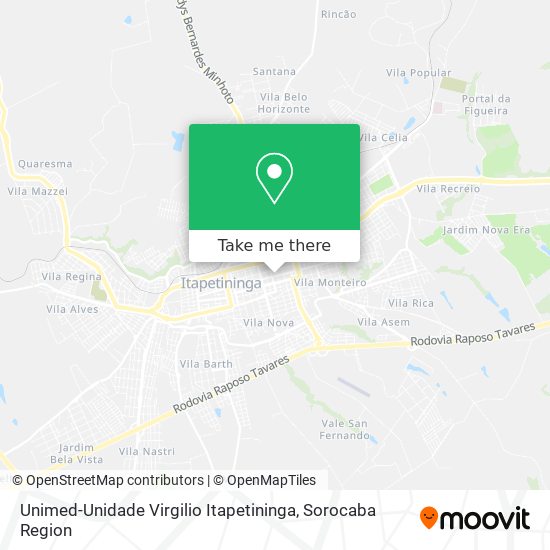 Unimed-Unidade Virgilio Itapetininga map