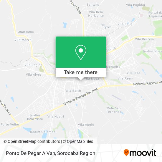 Mapa Ponto De Pegar A Van