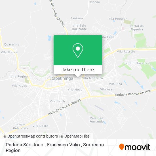 Padaria São Joao - Francisco Valio. map