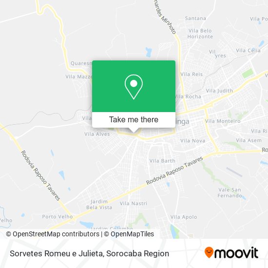 Sorvetes Romeu e Julieta map