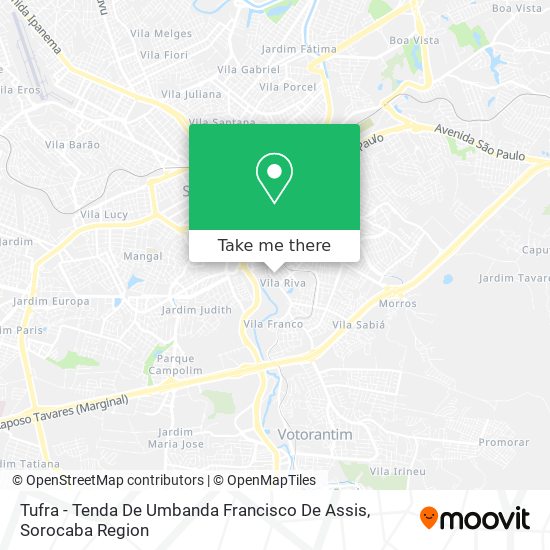 Tufra - Tenda De Umbanda Francisco De Assis map