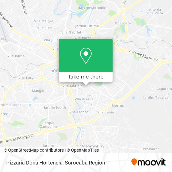 Mapa Pizzaria Dona Hortência