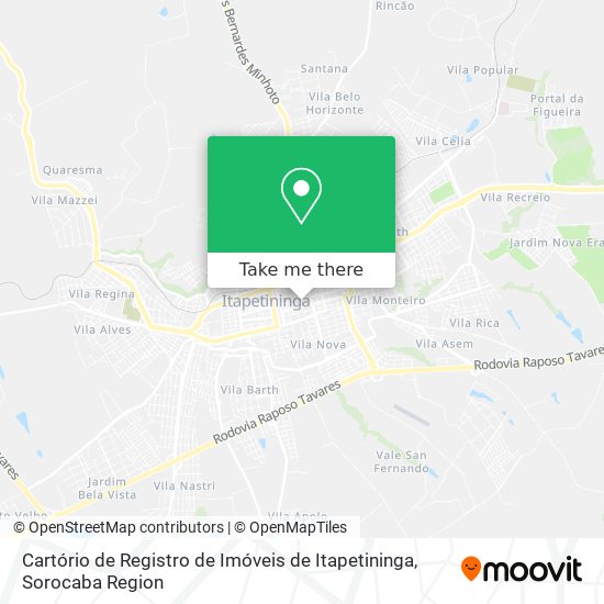 Cartório de Registro de Imóveis de Itapetininga map