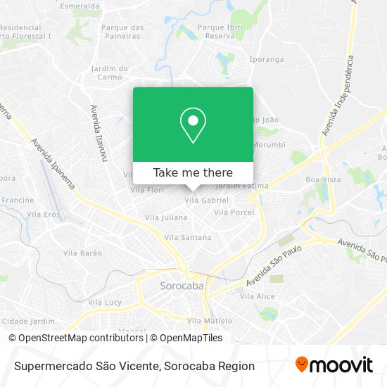 Mapa Supermercado São Vicente