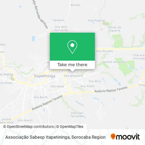 Associação Sabesp Itapetininga map