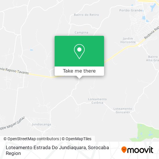 Mapa Loteamento Estrada Do Jundiaquara