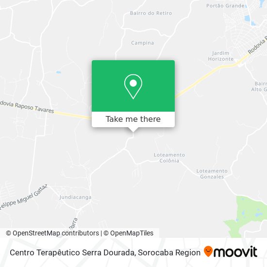 Mapa Centro Terapêutico Serra Dourada