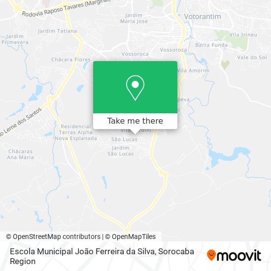 Mapa Escola Municipal João Ferreira da Silva