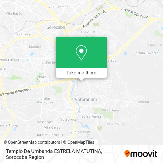Templo De Umbanda ESTRELA MATUTINA map