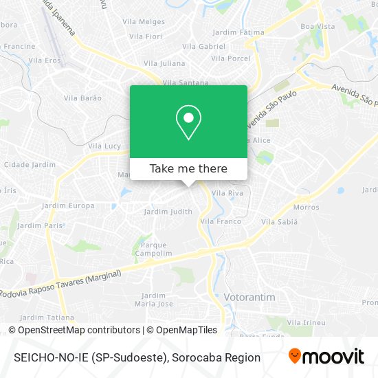 Mapa SEICHO-NO-IE (SP-Sudoeste)