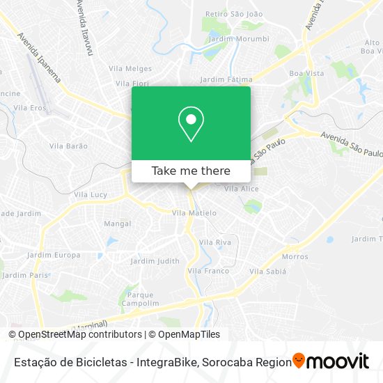 Estação de Bicicletas - IntegraBike map