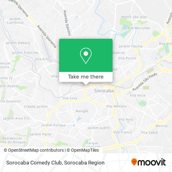 Mapa Sorocaba Comedy Club