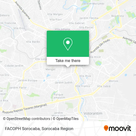 FACOPH Sorocaba map