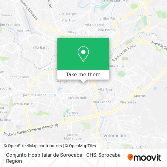 Conjunto Hospitalar de Sorocaba - CHS map
