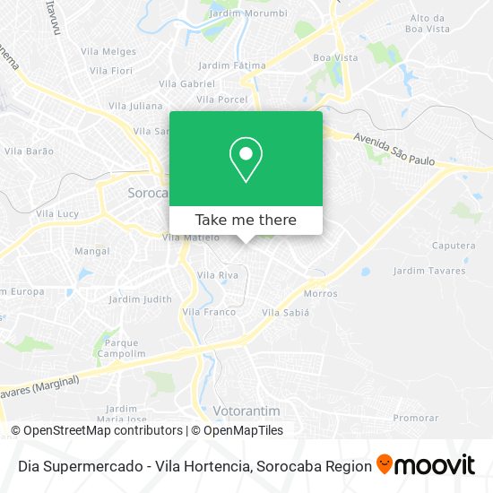 Mapa Dia Supermercado - Vila Hortencia