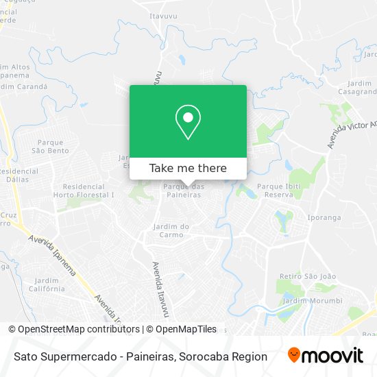 Mapa Sato Supermercado -	 Paineiras