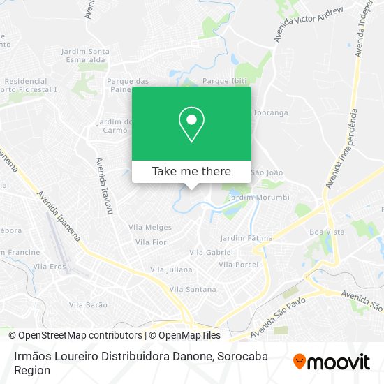 Mapa Irmãos Loureiro Distribuidora Danone