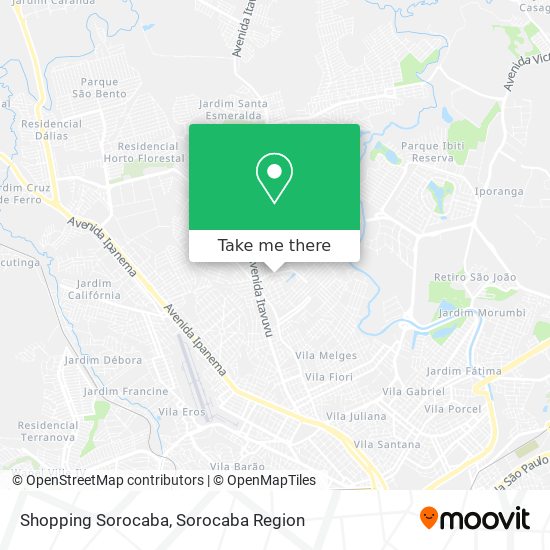 Shopping Sorocaba map