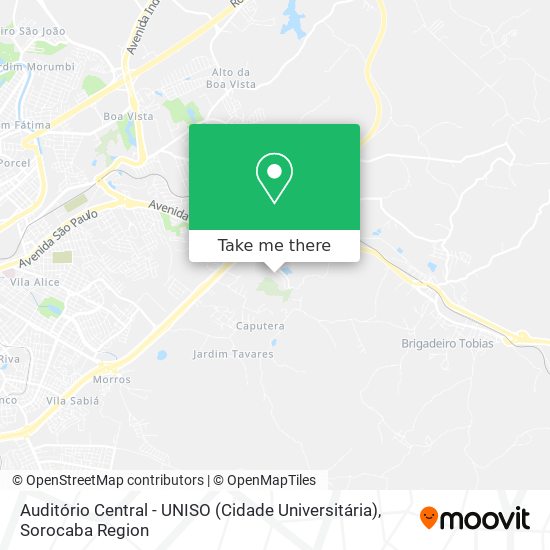 Auditório Central - UNISO (Cidade Universitária) map
