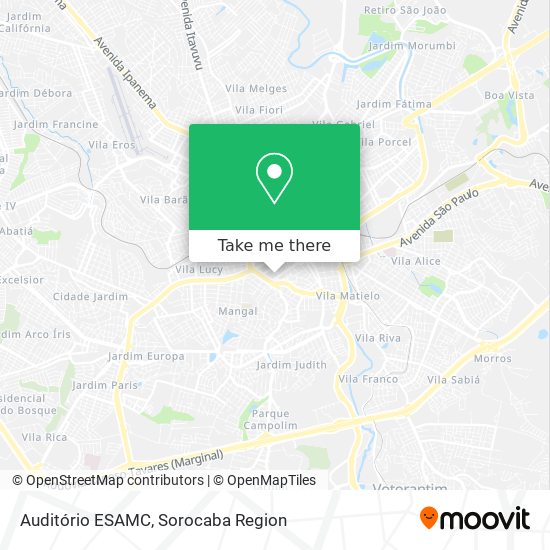 Auditório ESAMC map